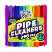 348 Pipe Cleaners Plus 48 Googly Eyes - Colored Chenille Stems for Kids Craft...