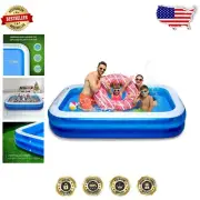 Easy-Set Family Inflatable Pool 280 Gallons - Perfect for Kiddie Water Parties