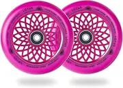 Lotus Wheels 110mm - Pro Scooter Wheels 110mm Pair - Scooter for Kids - Fit Most Setups - 24mm x 110mm - Bearings Installed - 90 Day Warranty - Pro Scooter Wheels, Cheap - Scooter Parts