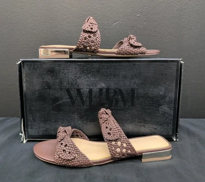 White House Black Market Braided Flat Sandal Women's US 7.5 Rocky Cliff