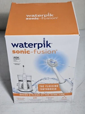 Waterpik Electric Toothbrush & Flosser Combo in One Sonic-fusion SF-01- White