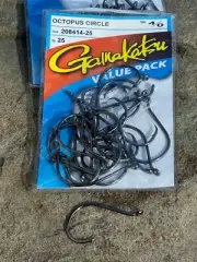 Gamakatsu Circle Octopus Hooks Size 4/0, One Pack of 25 Hooks