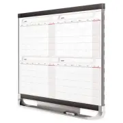 Quartet Prestige 2 Total Erase Four-Month Calendar, 36 x 24, Graphite Color Fram