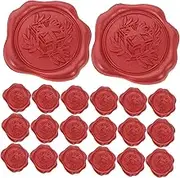 DOITOOL 60Pcs Self Adhesive Wax Seal Stickers for Envelopes Decorative Sealing Decals for Invitations Wrapping and Cards Romantic Retro Design