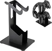 Acuxiaza 2 Tiers Controller Holder Gaming Headset & Controller Stand Aluminum Headphone Stand Anti-Slip Game Controller Holder Desk Organizer Accessories for PS4 PS5 Switch