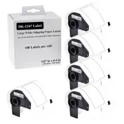 5 Rolls 4.07" x 6.4" Large Shipping Labels DK-1247 Fits Brother QL-1060N QL-1060