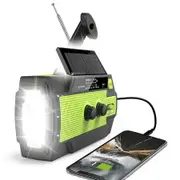 Emergency Weather Radio: Portable AM/FM Radio with 4000mAh Battery, Solar and Hand Crank Power Options