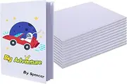 Litpoetic Hardcover Books for Kids to Write Stories, 7 x 10 Inch Unlined Journals Hardcover Sketch Book for Students (18 Sheets/36 Pages, 12 Pack)