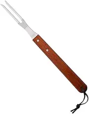 Hoement Stainless Steel BBQ Grill Fork with Handle Versatile Skewers for Meat Vegetables and Kabobs for Family Gatherings and Outdoor Bbqs