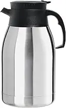 OGGI Coronado 68oz Stainless Steel Thermal Coffee Carafe- Double Walled Vacuum Container w/Press Button Top, Insulated Coffee Carafe, Thermos Carafe, Coffee Urn, Hot Beverage Dispenser, 2 Liters