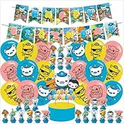 Birthday Party Decorations,Ocean Adventures Decoration Party Supplies, Including Balloons, Banners, Cupcakes, Cake Toppers