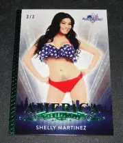 2017 Benchwarmer SHELLY MARTINEZ America the Beautiful #21 Green/3 WWE TNA ECW