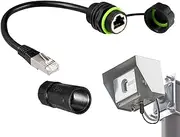 Ethernet Cable Extender, Waterproof Rj45 Extender, Male to Female Connector, for Industrial Control, Router Modem Smart TV
