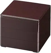 J-Kitchens Excursion Bento Box, Made in Japan, 3 Tiers, 4.5 Inches, Color Shinzumi, 5.3 x 5.3 x 5.0 inches (13.4 x 13.4 x 12.7 cm)