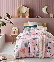 Miaow Glow in The Dark Quilt Cover Set - Single Bed