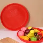 Plastic Fruit Basket Red Food Storage Tray Exquisite Sieve Basket Kitchen