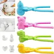 4PCS Duck Rice Mold Set with DIY Animal Shapes - Rice Duck Mold for Sushi and Kids - Rice Shaper Scoop and Snowball Maker Clip Included