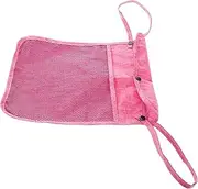 WATIIFUFU Stroller Bag Universal Stroller Caddy Mesh Storage Diaper Bag Linen Fashionable Pink