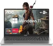 AOC Laptop with AMD Ryzen 7 5700U Processor(8C/16T, Up to 4.3GHz), 16.1“ FHD Display Laptop Computer with 16GB RAM 512GB NVMe SSD, WiFi 6, BT5.2, USB3.2, 53Wh Battery,Backlit Keyboard,Type-C