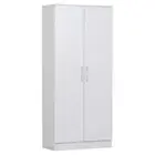 Nova 2-Door Multi-Purpose Broom Cleaning Cupboard Storage Cabinet - White