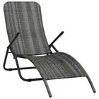 Folding Sun Lounger Sofa Patio Day Bed Garden Outdoor Furniture Rattan vidaXL