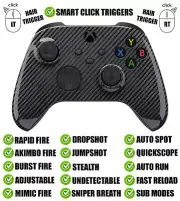 Carbon Fiber Silent Modz Smart Click Triggers Modded Controller for Xbox & PC