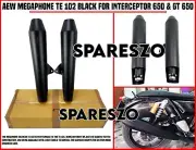 "AEW MEGAPHONE TE 102, BLACK" FIT FOR ROYAL ENFIELD INTERCEPTOR 650 & GT 650