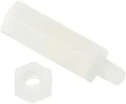 uxcell M4 Standoff Screws 40 Pack Nylon Hex PCB Standoffs Nuts for Motherboards, Computer Cases, Circuit Boards, Electronics, (20mm+6mm, White)