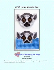 Lemur Coaster Set-Plastic Canvas Pattern or Kit