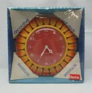Rare Vintage Westclox Electric Decorative Wall Clock Posey Poppy Toned 26081 NOS