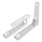 2 Pcs Kitchen Shelf Microwave Wall Rack Mounting White Toaster above