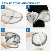 2Pcs Foldable Clothes Drying Mesh Large Hanging Laundry Drying Rack Fold beRiN
