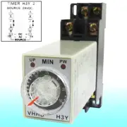 DC 24V 30Min 0-30 Minute Delay Timer Time Relay H3Y-2 + 8 Pin DIN Rail Socket