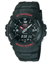 Casio - G-Shock, Men's Quartz Watch - Black G100-1BV