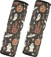 Car Seat Belt Pads Covers 2 Pcs Breathable Car Safety Seat Belt Strap Shoulder Pad Camera Bag Strap Cover Car Accessories for Adults Youth Kids M Halloween Party