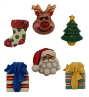 Here Comes Santa CM100 - Buttons Galore - Christmas Buttons - Craft Sew Scrap