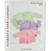 Plymouth Yarn Company Top Down Baby Jacket 1354 Knitting Pattern 3, 6 month 1 yr