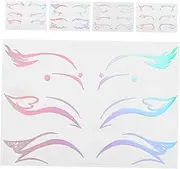 Baluue Holographic Festival Eye Makeup Stickers 3d Temporary for Women Rave Makeup Stickers