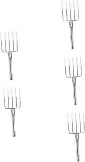 Ciieeo 5pcs Garden Fork Leaf Scoops Transplanting Tool Heavy Duty Stainless Steel Fork for
