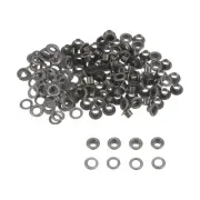 Grommets Kit 100set-4mm 1/6" Hole Metal Eyelets Grommet Tool,Dark Grey