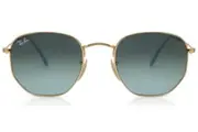Ray-Ban RB3548N Hexagonal Metal Flat Lenses 91233M Unisex Sunglasses