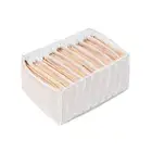 1X(1PCS Pants Clothing Storage Box, 7 Grids Washable Foldable Drawer7059