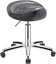 Saddle Stool Dental Chair Beauty Stool Adjustable Height for Dentist, Salon, Massage, Office(A,Medium)