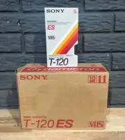 Sony T-120 Video VHS Blank Cassette Tapes Dynamicron ES Case Of 10 NEW!!