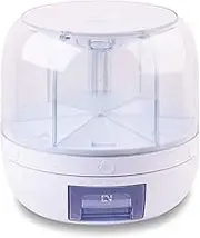 6 Grid Rotating Food Grain Dispenser 3.6L - Compartment Storage Container