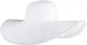[CHIC DIARY] Womens Wide Brim Straw Hat Floppy Derby Hat Large Brim Beach Straw Sun Cap UPF 50+