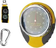 Barometer,Indoor Outdoor Thermometer,Thermometer Barometer with Compass and Altimeter Four in One,Wireless Battery-Free - for Mountaineering Camping Wilderness Exploration, English Description/276