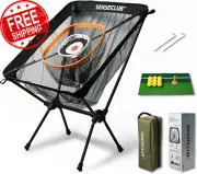 Golf Chipping Net, Indoor Net and Mat, Target with Tee Practice Balls, Backyard