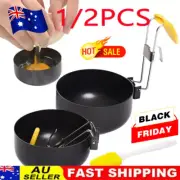 Stainless Steel Egg Cooker Egg Ring Collapsible Hang Ear Egg Boiler Set 20ZR