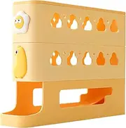 Egg Holder For Fridge, Egg Storage Rack, Container Fridge, Keeper Storage, Smart Rolling Mechanism, Three-Tiered Capacity, 33.3cm/13.11 Inches, For Home, Bakery, Henhouse